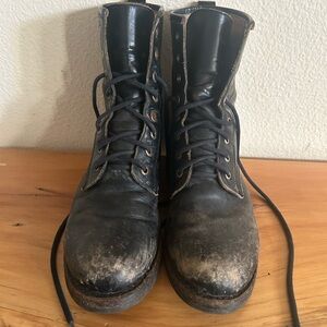 Frye Black Veronica Combat Black Stone